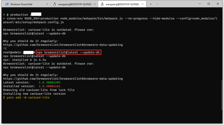 yarn-run-prod-browserslist-caniuse-lite-is-outdated-please