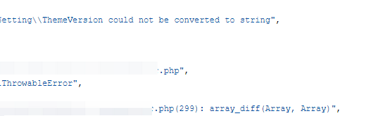 在 PHP 7.4 中执行 array_diff — 计算数组的差集 时，报错：Object of class ThemeVersion could not be converted to string
