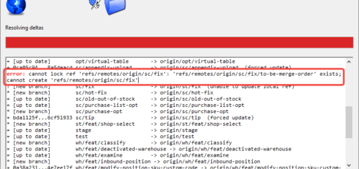 在 TortoiseGit 中拉取时，报错：error: cannot lock ref 'refs/remotes/origin/sc/fix': 'refs/remotes/origin/sc/fix/to-be-merge-order' exists; cannot create 'refs/remotes/origin/sc/fix'