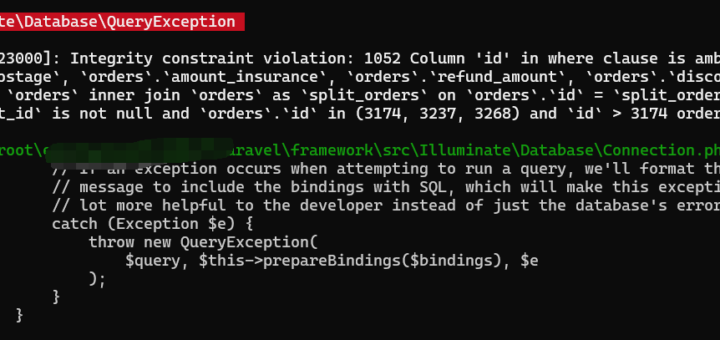 在 Laravel 9 中，基于 chunkById 分块查询时报错：SQLSTATE[23000]: Integrity constraint violation: 1052 Column 'id' in where clause is ambiguous